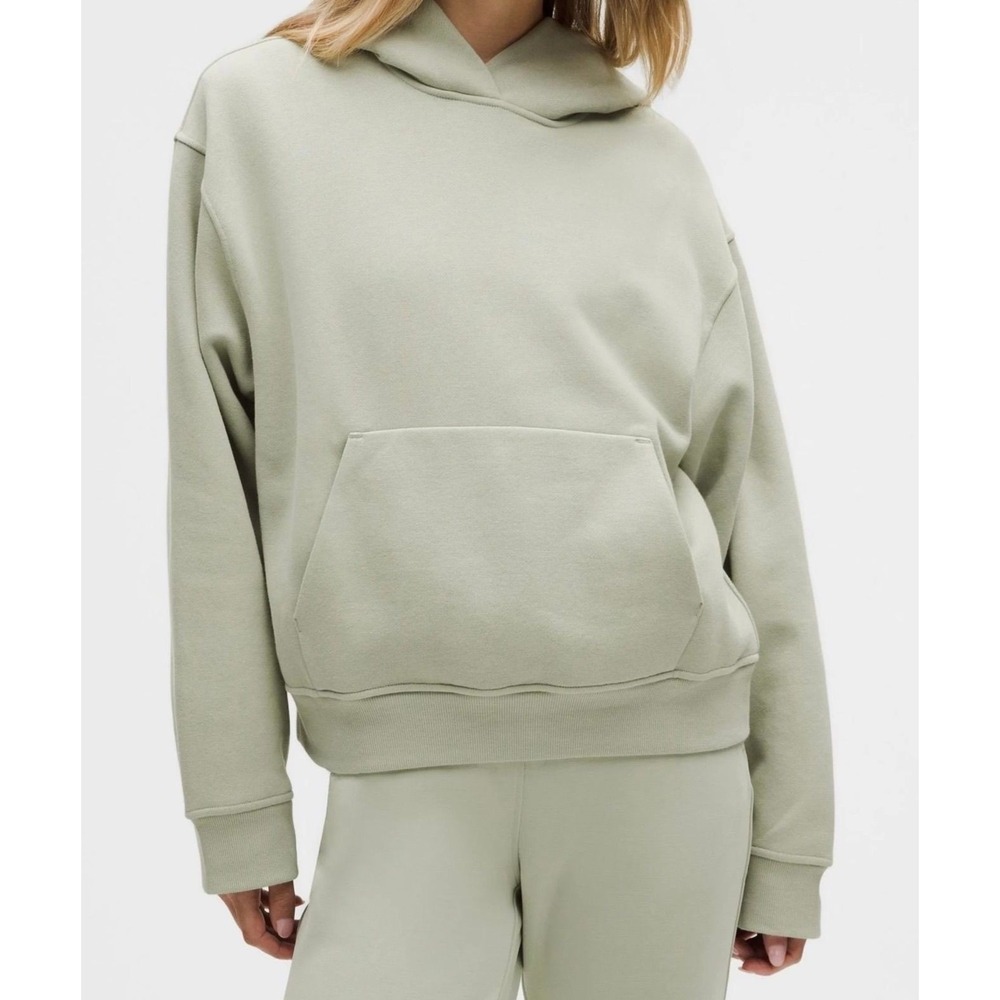 Lululemon Women's L Oversized Steady State Pullover Hoodie Fog Green
